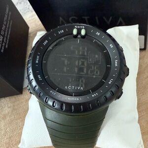 Activa Black and Green Men's Digital Watch